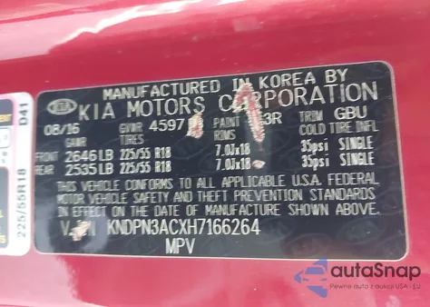 2017 Kia Sportage Ex from USA, damaged, VIN KNDPN3ACXH7166264